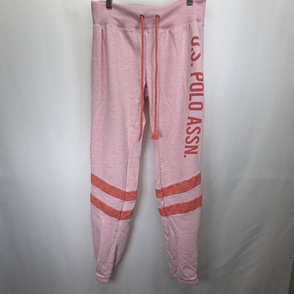 US Polo Assn Womens Medium Sweatpants Pink (30x30) 9"Rise‎